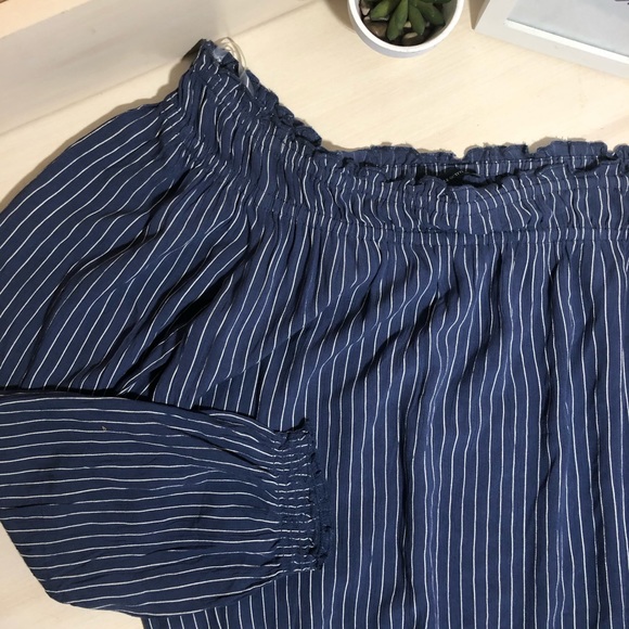 American Eagle One Shoulder Stripped Top - Picture 2 of 8